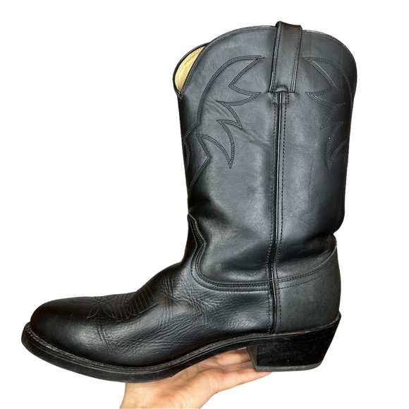 DURANGO Oil Resistant Black Leather Western Boots. Size 10.5 - Picture 6 of 10